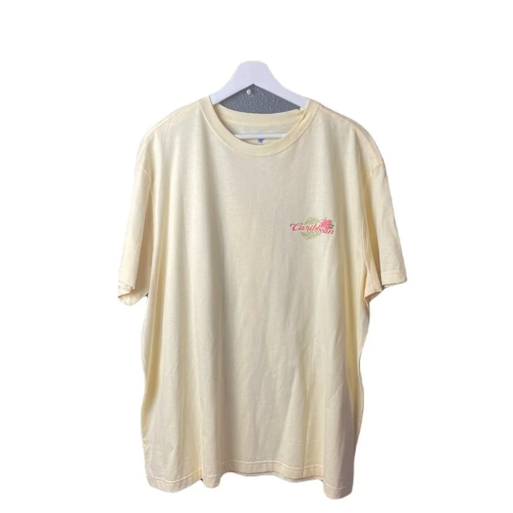 NEW Caribbean Men's  Light  Coral Locally Grown Island Blooms T-Shirt Size XL - Picture 9 of 9